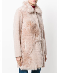 Manteau de fourrure rose Drome