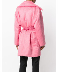 Manteau de fourrure rose No.21