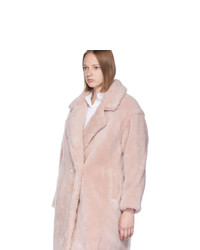 Manteau de fourrure rose Yves Salomon Meteo