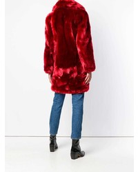 Manteau de fourrure rouge La Seine & Moi