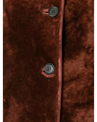 Manteau de fourrure rouge Marni