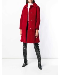 Manteau de fourrure rouge Blancha