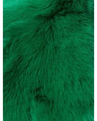 Manteau de fourrure vert foncé MSGM