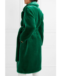Manteau de fourrure vert foncé Tibi