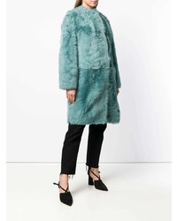 Manteau de fourrure vert menthe Desa 1972