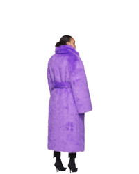 Manteau de fourrure violet clair Vetements