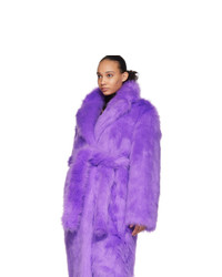 Manteau de fourrure violet clair Vetements