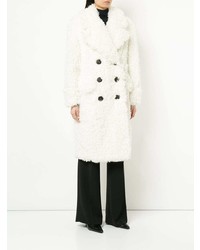 Manteau duveteux blanc Julia Davidian