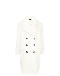 Manteau duveteux blanc Julia Davidian