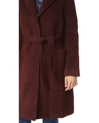 Manteau duveteux bordeaux Steven Alan