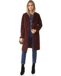 Manteau duveteux bordeaux Steven Alan