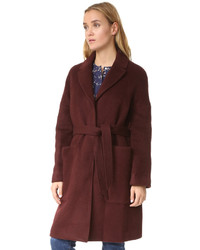 Manteau duveteux bordeaux Steven Alan