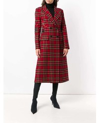 Manteau écossais bordeaux Ermanno Scervino