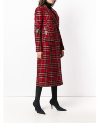 Manteau écossais bordeaux Ermanno Scervino