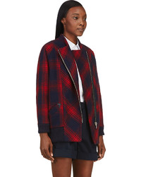 Manteau écossais rouge Band Of Outsiders