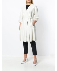 Manteau en cuir blanc Drome