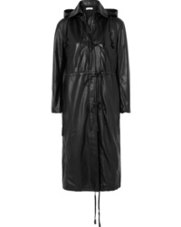 Manteau en cuir noir Altuzarra