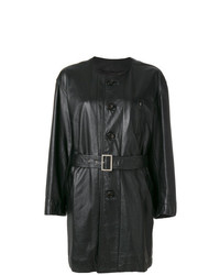 Manteau en cuir noir Comme Des Garçons Vintage