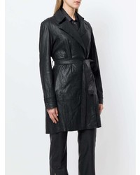 Manteau en cuir noir Vanderwilt