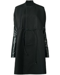 Manteau en cuir noir Rick Owens