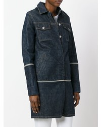 Manteau en denim bleu marine Helmut Lang Vintage