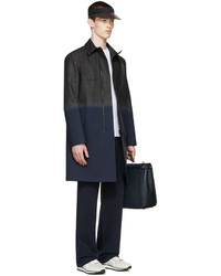 Manteau en denim bleu marine Fendi