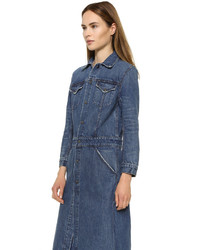 Manteau en denim bleu marine Helmut Lang