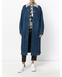 Manteau en denim bleu marine Stella McCartney