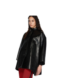Manteau en denim noir Balenciaga