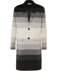 Manteau en laine à rayures horizontales gris J.W.Anderson
