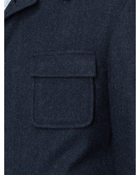 Manteau en laine bleu marine Thom Browne