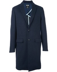 Manteau en laine bleu marine MSGM