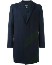 Manteau en laine bleu marine MSGM