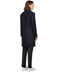 Manteau en laine bleu marine Acne Studios