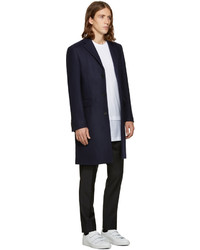 Manteau en laine bleu marine Acne Studios