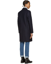 Manteau en laine bleu marine Marc Jacobs