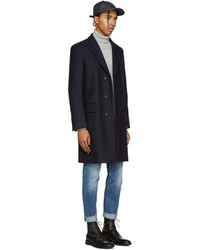 Manteau en laine bleu marine Marc Jacobs