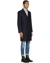 Manteau en laine bleu marine Marc Jacobs