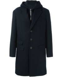 Manteau en laine bleu marine Neil Barrett