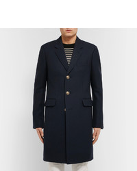 Manteau en laine bleu marine Saint Laurent