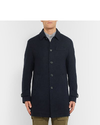 Manteau en laine bleu marine Oliver Spencer