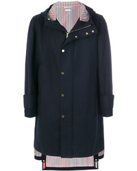 Manteau en laine bleu marine Thom Browne