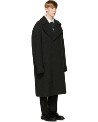 Manteau en laine gris foncé Yang Li