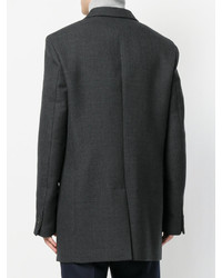 Manteau en laine gris foncé Jil Sander