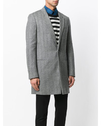 Manteau en laine gris Saint Laurent