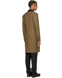 Manteau en laine marron Lanvin