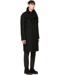 Manteau en laine noir Jil Sander