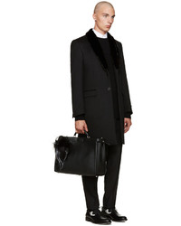 Manteau en laine noir Fendi