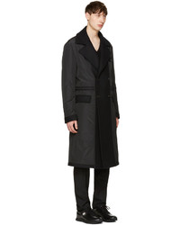Manteau en laine noir Versace