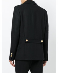 Manteau en laine noir Balmain